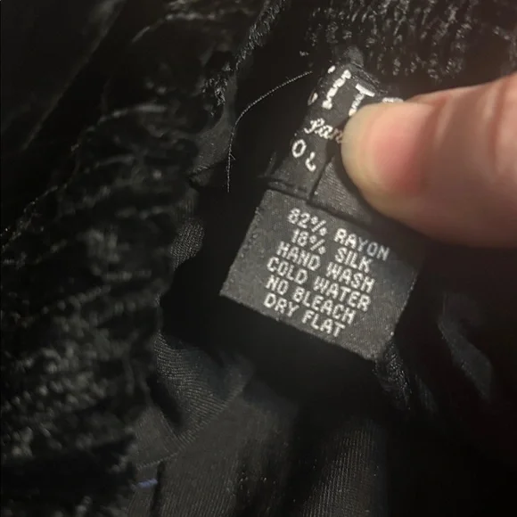 Citron Santa Monica women’s medium silk blend velvet wide leg feather pants - Picture 4 of 4